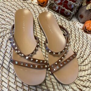 Madden Girl Brown Studded Sandals